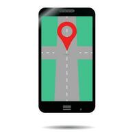 smartphone GPS icona. App per trasporto, aggeggio e cartografia illustrazione vettore