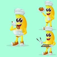 carino Banana personaggio nel il cucina vettore
