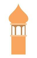 islamico Torre design al di sopra di bianca vettore