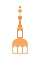 islamico Torre illustrazione al di sopra di bianca vettore