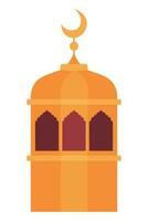 d'oro islamico edificio al di sopra di bianca vettore