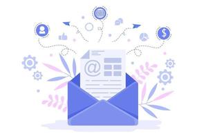 illustrazione vettoriale di email marketing per il design digitale