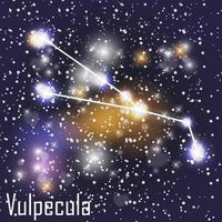 costellazione della vulpecula con bellissime stelle luminose sullo sfondo del cielo cosmico illustrazione vettoriale