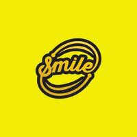 icona sorriso, sorriso, disegno vettoriale logo felice business emoticon, design divertente e vettore emoji felicità