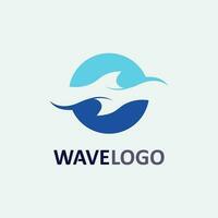 icona dell'onda e goccia d'acqua illustrazione vettoriale logo design business