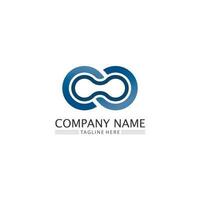 logo design infinito e icona 8, vettore, segno, logo creativo per il business e il simbolo aziendale infinito vettore