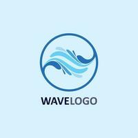 icona dell'onda e goccia d'acqua illustrazione vettoriale logo design business