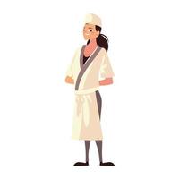 chef femminile personaggio lavoratore occupazione ristorante vettore