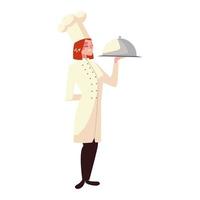 chef femminile servizio di ristorazione lavoratore occupazione ristorante vettore