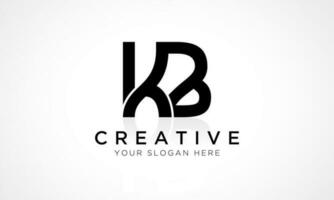 kb lettera logo design vettore modello. alfabeto iniziale lettera kb logo design con lucido riflessione attività commerciale illustrazione.