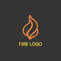 logo e icona del fuoco, elemento fiammeggiante caldo vettore fiamma illustrazione design energia, caldo, avvertimento, segno di cottura, logo, icona, luce, calore di potenza