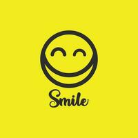 icona sorriso, sorriso, disegno vettoriale logo felice business emoticon, design divertente e vettore emoji felicità