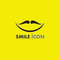 icona sorriso, sorriso, disegno vettoriale logo felice business emoticon, design divertente e vettore emoji felicità