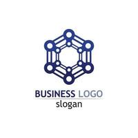 tipo di logo disegno vettoriale business, azienda, identità, stile icona logo creativo