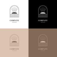 logo minimalismo forno pane vettore