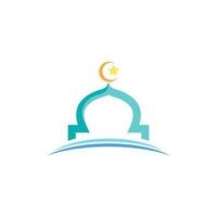 moschea Ramadhan e islamico design arabo logo vettore