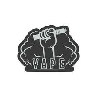 Vape and Vapor logo icon vettore di fumo e set design per vapers vaping device e lifestyle moderno smoking