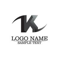 k lettera k logo design e vettore