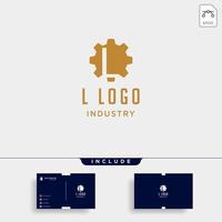 Ingranaggio logo macchina iniziale l industria icona vettore design