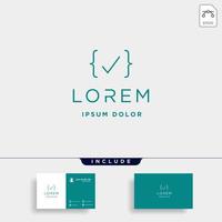 codice controllo logo design semplice approvare codifica vettore