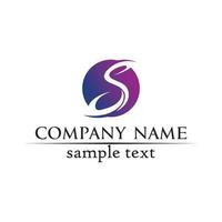 business corporate lettera s logo design disegno vettoriale