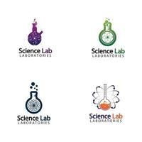 logo del laboratorio di scienze vettore