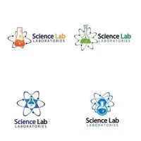 logo del laboratorio di scienze vettore