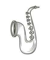 sassofono musicale strumento icona isolato vettore