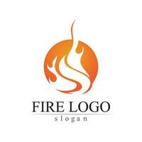 fuoco fiamma natura logo e simboli icone modello vettoriale
