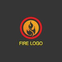 logo e icona del fuoco, elemento fiammeggiante caldo vettore fiamma illustrazione design energia, caldo, avvertimento, segno di cottura, logo, icona, luce, calore di potenza