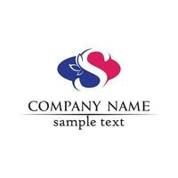 business corporate lettera s logo design disegno vettoriale