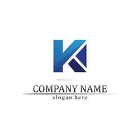 k logo design k lettera font concept business logo vector and design initial company