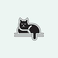 logo gatto e vettore icona animale impronta gattino calico logo cane simbolo personaggio dei cartoni animati segno illustrazione doodle design