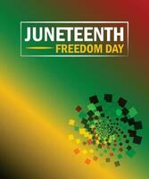 juneteenth la libertà giorno. afroamericano indipendenza giorno, giugno 19. striscione, saluto carta design. vettore