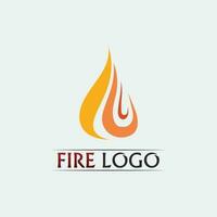 abete icona e fuoco logo design vettore
