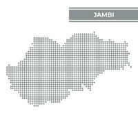 tratteggiata carta geografica di jambi è un' Provincia di Indonesia vettore