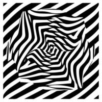 ottico illusione, nero e bianca spirale, astratto vettore icona