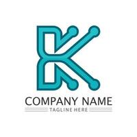 lettera K logo icona illustrazione design template.graphic alfabeto simbolo per attività commerciale finanza logotipo. grafico alfabeto simbolo per aziendale attività commerciale identità. vettore