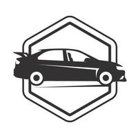 auto auto logo design con il concetto di auto sportiva veicolo icona silhouette.vector illustrazione modello di progettazione. vettore