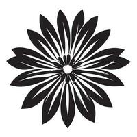 fiore design vettore illustrazione nero colore