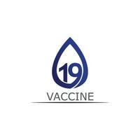 vaccin logo vettore medico vaccinazione antibiotica virus vaccino, design e illustrazione per l'assistenza sanitaria