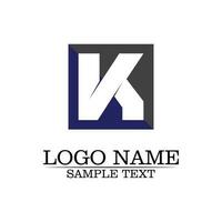 k lettera k logo design e vettore