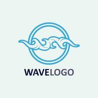 icona dell'onda e goccia d'acqua illustrazione vettoriale logo design business