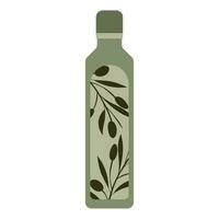 fresco biologico oliva olio bottiglia icona isolato vettore
