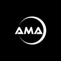 AMA lettera logo design nel illustrazione. vettore logo, calligrafia disegni per logo, manifesto, invito, eccetera.