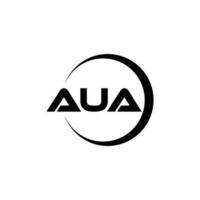 aua lettera logo design nel illustrazione. vettore logo, calligrafia disegni per logo, manifesto, invito, eccetera.