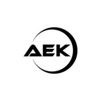 aek lettera logo design nel illustrazione. vettore logo, calligrafia disegni per logo, manifesto, invito, eccetera.