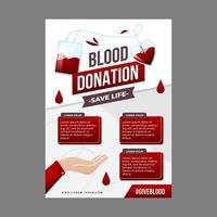 modello di poster per la donazione di sangue vettore