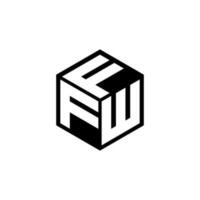 fwf lettera logo design nel illustrazione. vettore logo, calligrafia disegni per logo, manifesto, invito, eccetera.