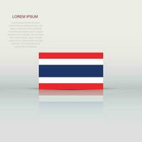 Tailandia bandiera icona nel piatto stile. nazionale cartello vettore illustrazione. politica attività commerciale concetto.